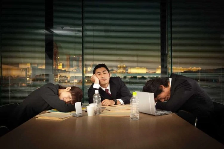 tired business people